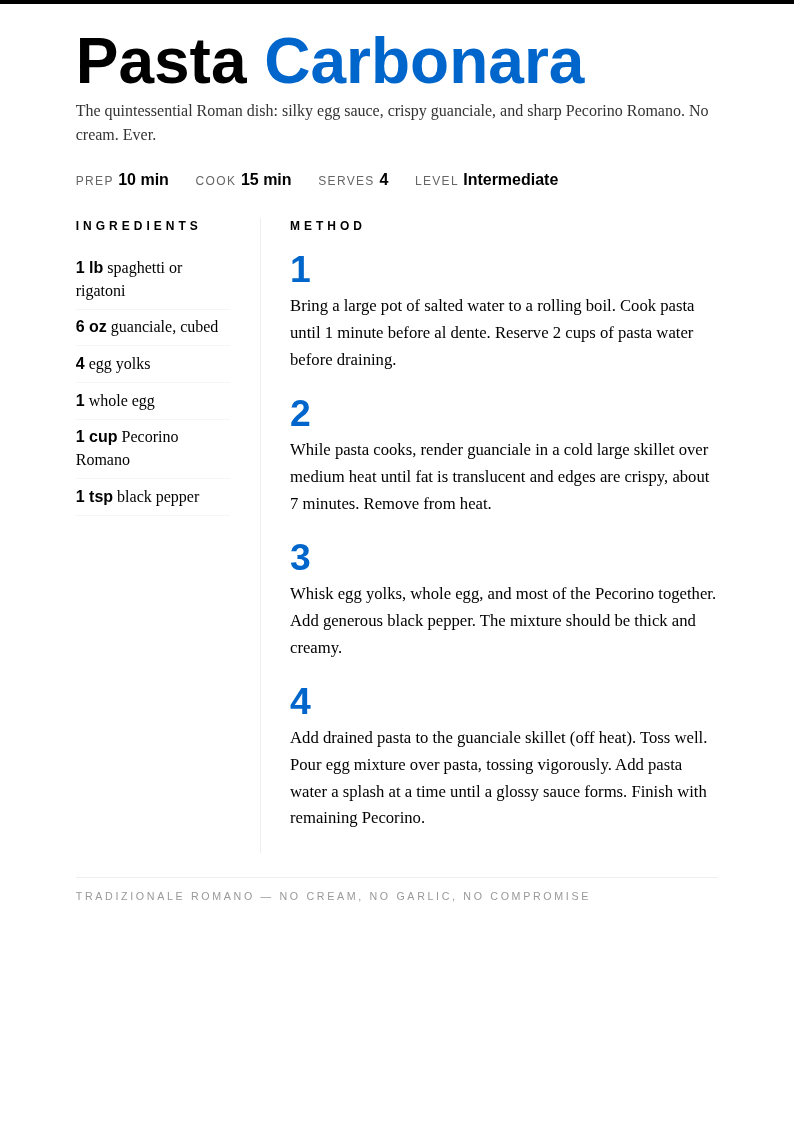 Typographic Only Recipe With Expressive Type